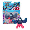 Mrbeast Lab - Hyper Fusion Stretchy Hero, Sabertooth Squid, 5 Inch (12.7Cm) Goo Filled Standing Figure, Stretch Up To 3 Times Hi