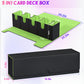 Uaono Card Deck Box With Dice Tray For Mtg, 5 In 1 Card Deck Case Holds 800+ Unsleeved Cards, Strong Magnet Card Organizer Compatible With Yugioh Tcg Sports Cards (Black Green)