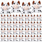 Shappy 50 Pcs Mini Animal Plush Toys Small Stuffed Animals Bulk Cute Tiny Plushies Keychains For Gift Party Carnival Prize(Cow)