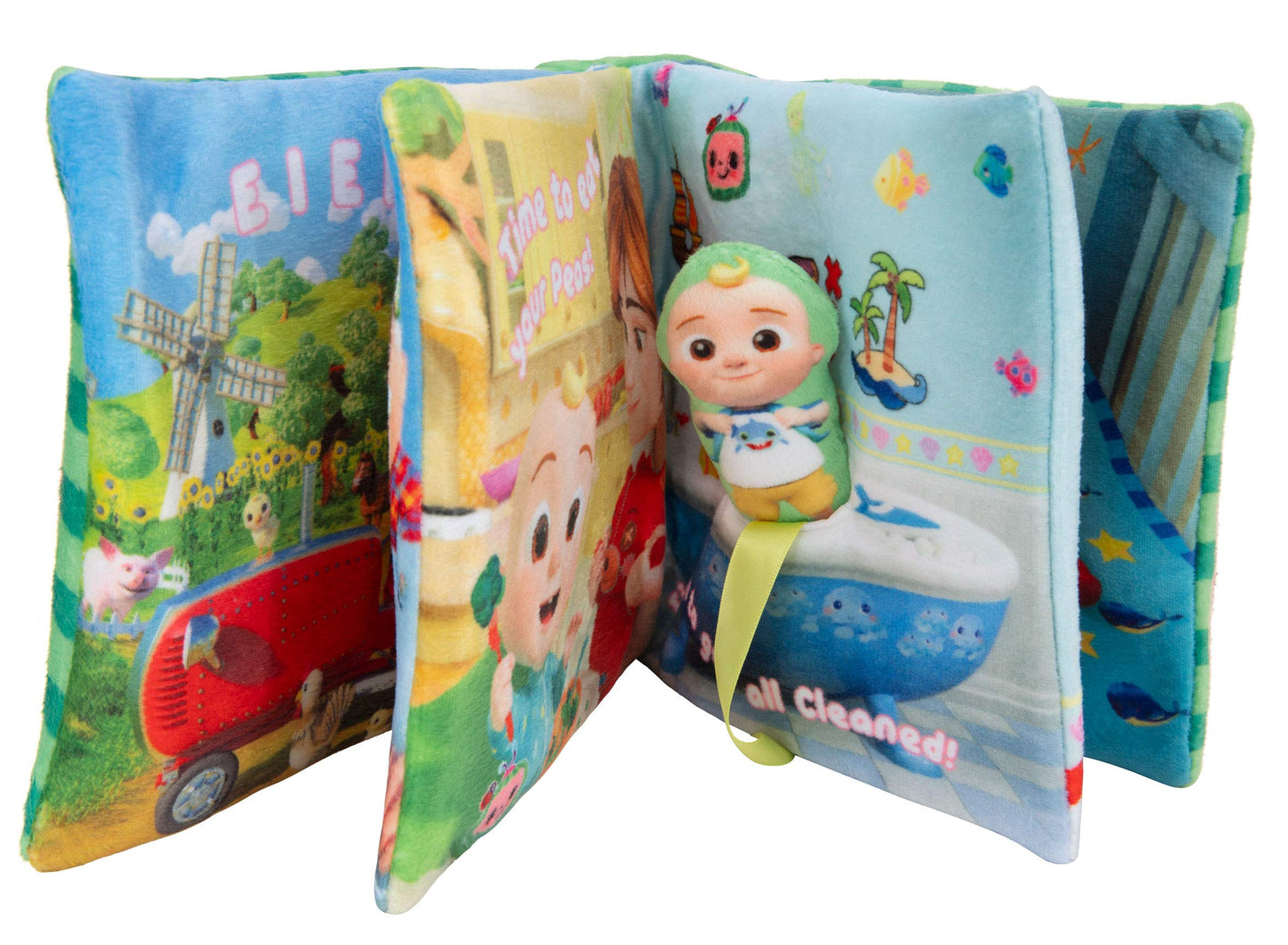 Cocomelon Nursery Rhyme Singing Time Plush Book, Featuring Tethered Jj Plush Character Toy, For Jjs Daily Musical Adventures - B