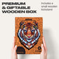 Unidragon Original Wooden Jigsaw Puzzles - Lovely Tiger, 181 Pieces, Medium Size 9.8''X12.3'', Beautiful Gift Package, Unique Sh