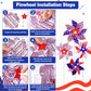 4Th Of July Decorations, 138Pcs Patriotic Party Favors Supplies American Stick Flag, Pinwheels, Tattoos, Rubber Bracelets, Brooch, Necklaces For Independence Day Memorial Day Accessories Parades