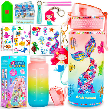 MDCGFOD Decorate Your Own Water Bottle Kits for Girls DIY Water Bottle for Girls Fun Arts and Crafts Gifts Toys Kits for 4-6-8-1