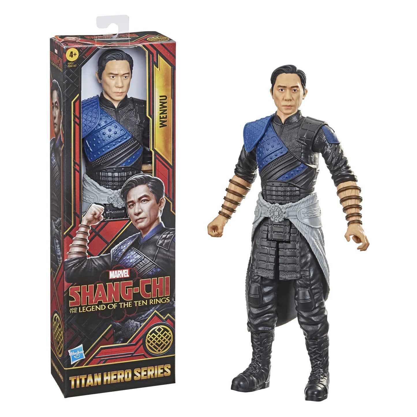 Marvel Hasbro Titan Hero Series Shang-Chi And The Legend Of The Ten Rings Action Figure 12-Inch Toy Wenwu For Kids Age 4 And Up , Black
