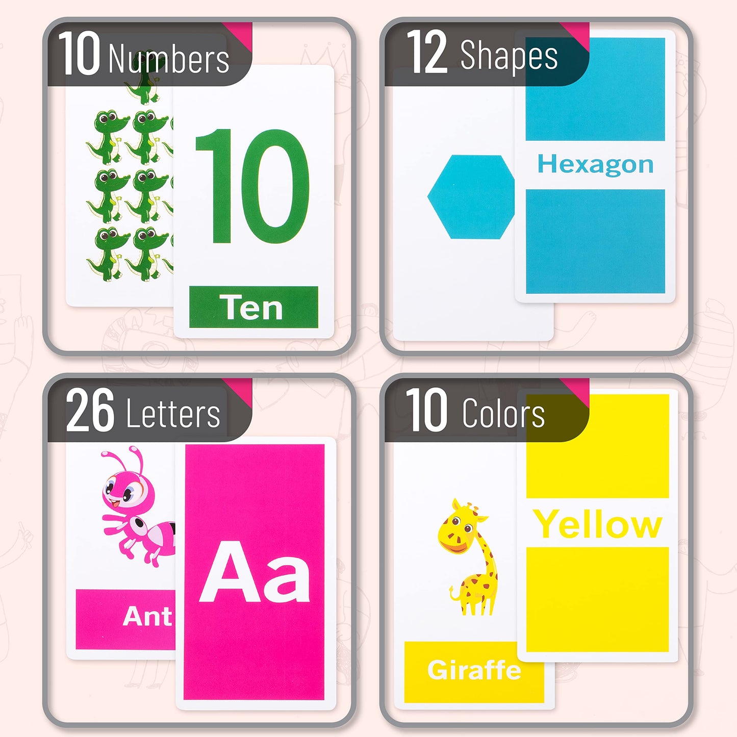 Mr. Pen- Alphabet Flash Cards For Toddlers, Double-Sided, 58 Picture Cards, Toddler Flash Cards, Alphabet Flash Cards, Baby Flas