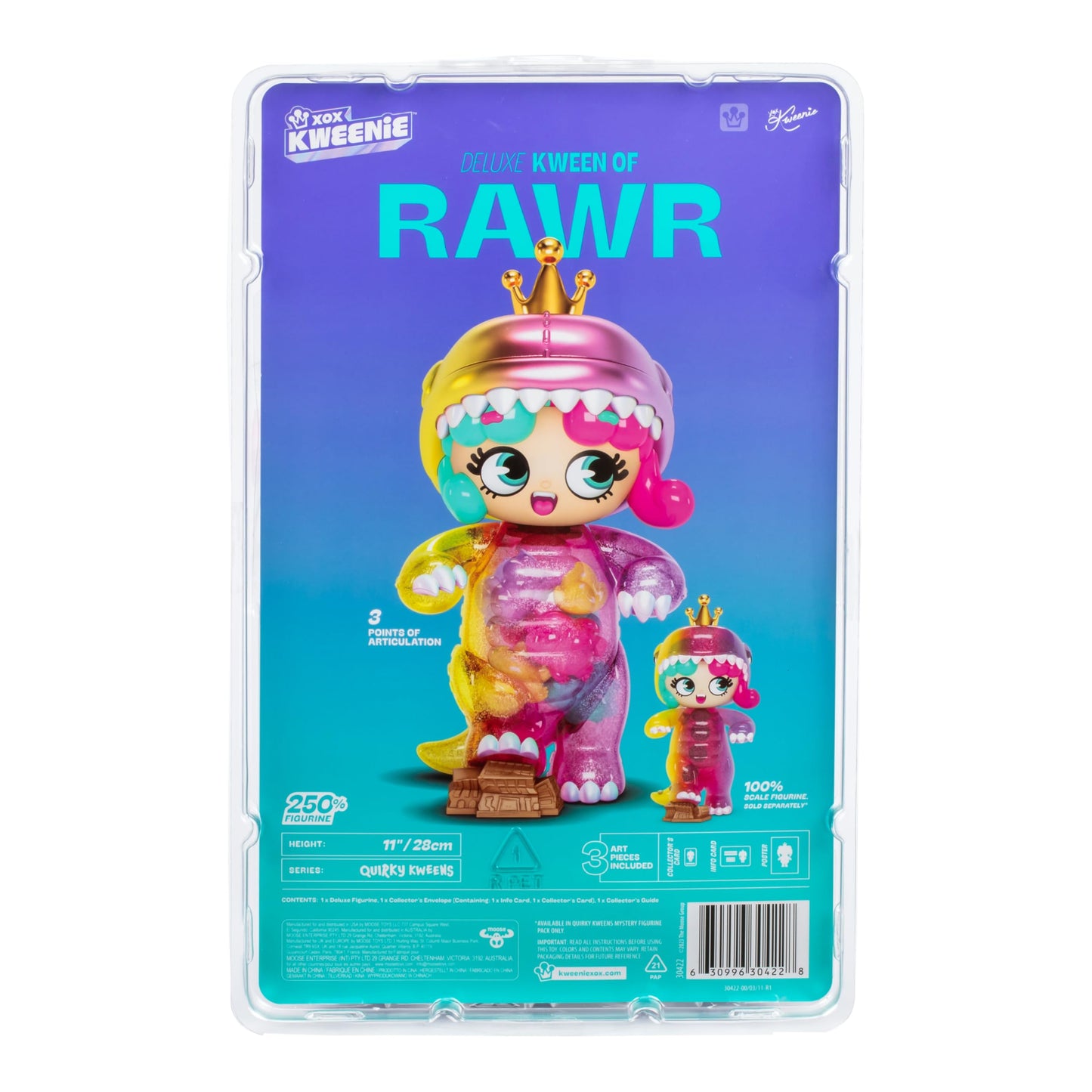 Deluxe Kween Of Rawr 11'' Mega Size Figure With Deluxe Finishes And Cool Dinosaur Shaker Fillings, 250% Larger Than Regular Size