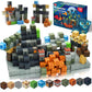Annexfun Magnetic Blocks - Build Dark Castle Set - Montessori Toddler Christmas Birthday Gifts - Stem Sensory Toys For 3-10 Year Old Boys & Girls
