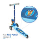 VOYAGER Paw Patrol Chase Kick Scooter - 3 Wheeled Light Up, Anti-Slip Deck, Rear Brake, Lean to Steer, for Kids 3+, 75 LB Limit