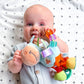 Playgro Light Blue Horse Soft Baby Toys 3-6-12 Months Developmental, 3+ Months Rattles Teething Toys For Babies, Newborn & Infant Sensory Non-Toxic Plush Baby Rattle For Boy Girl Clip Clop Activity