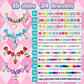 Leitait 24 Pack Colorful Plastic Charm Bracelet Making Kit, Small Arts & Crafts for Kids, Unicorn Party Favors, Gifts for Girls Ages 4-8