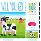 Morcheiong Pin The Tail On The Cow Game With 48Pcs Tails For Farm Party Decorations Kids Birthday Party Favors Western Party Supplies