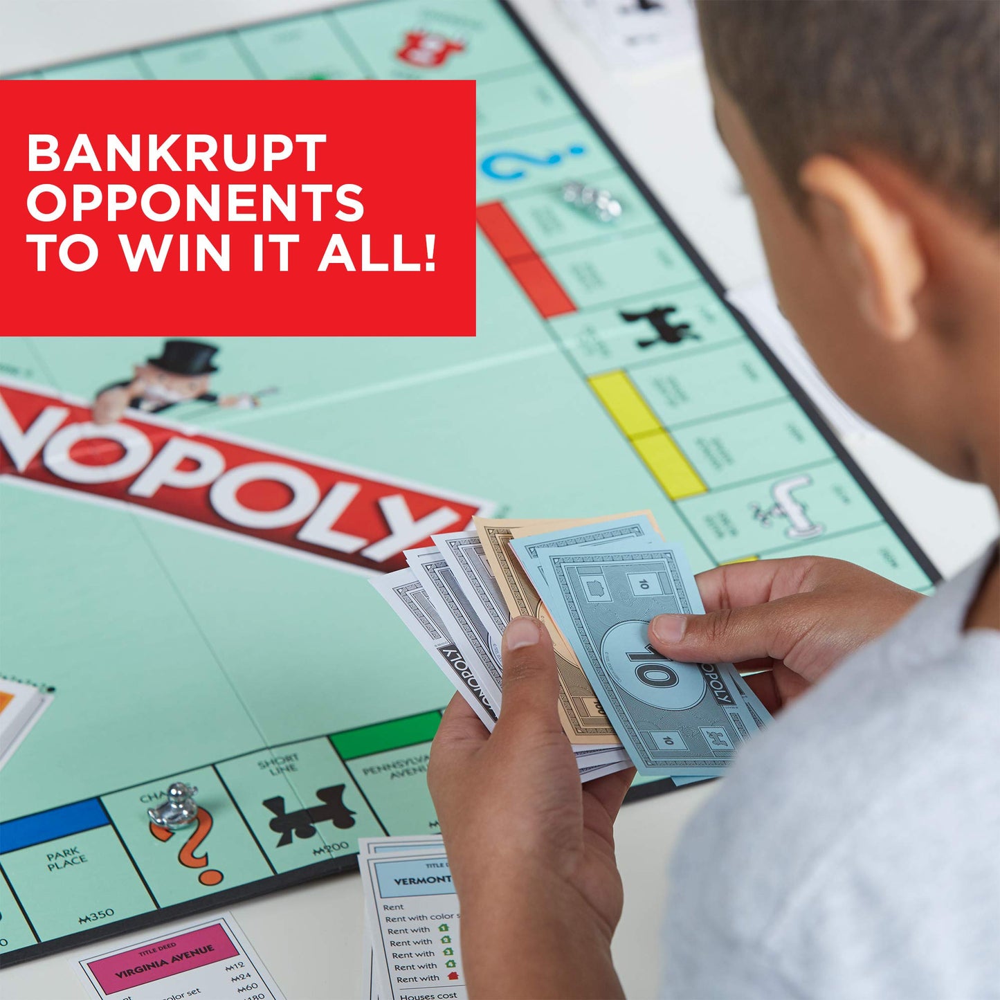 Monopoly Game - Family Board Game for 2-6 Players, Ages 8+, Multi-color, Includes 8 Tokens, Model C1009