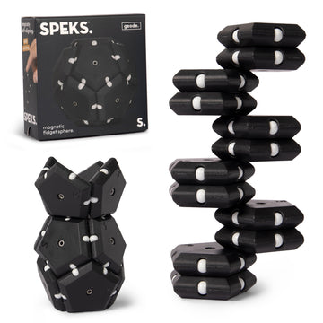 Speks Geode Pentagons Magnetic Fidget Toy For Adults & Teens 14+ | Sensory Gadget For Stress Relief, Office Desk Toy Present, Christmas Gift, Holiday Stocking Stuffer | Snake Eyes, 12-Piece Set