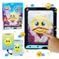 Sky Castle Doodlejamz Jellypics - Sensory Drawing Pads Filled With Non-Toxic Squishy Beads And Gel - Includes Stylus, Removable 2-Sided Emoji Backer Card (Pink, Purple, Green Beads)