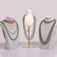 Biubumtu 30Pcs Mardi Gras Beads, Green Purple Gold 33'' Metallic Beaded Necklace Bulk Costume Stuff, Festival Parade Throw Acces