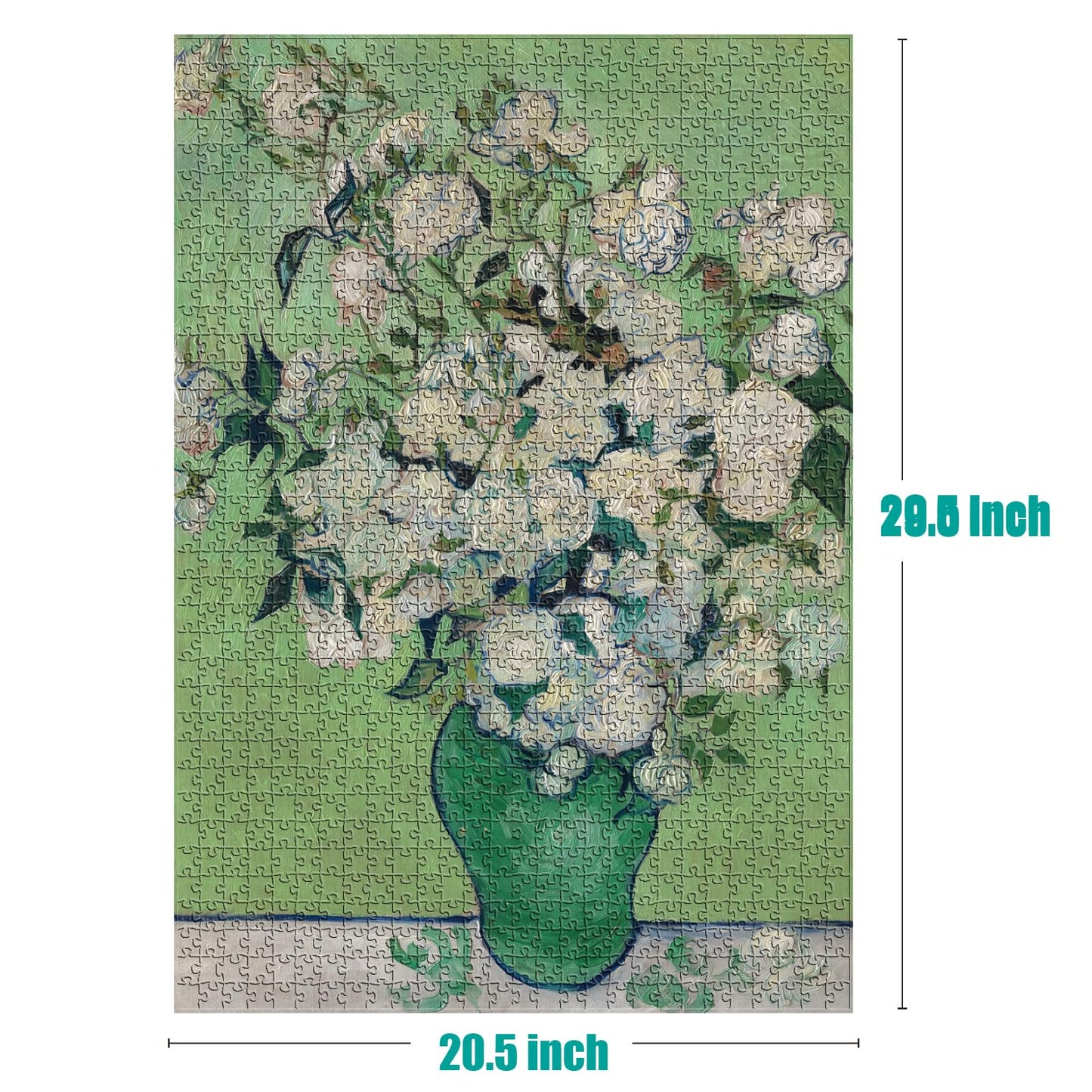 Antelope - 1000 Piece Puzzle For Adults, Roses, By Vincent Van Gogh, 1890 - Officially Licensed, Jigsaw Puzzles 1000 Pieces, Hig