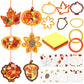 Vertintong 25 Sets Thanksgiving Crafts Fall Tissue Paper DIY Crafts for Thanksgiving Activities Autumn Games Maple Turkey Pumpki