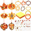 Vertintong 25 Sets Thanksgiving Crafts Fall Tissue Paper DIY Crafts for Thanksgiving Activities Autumn Games Maple Turkey Pumpki