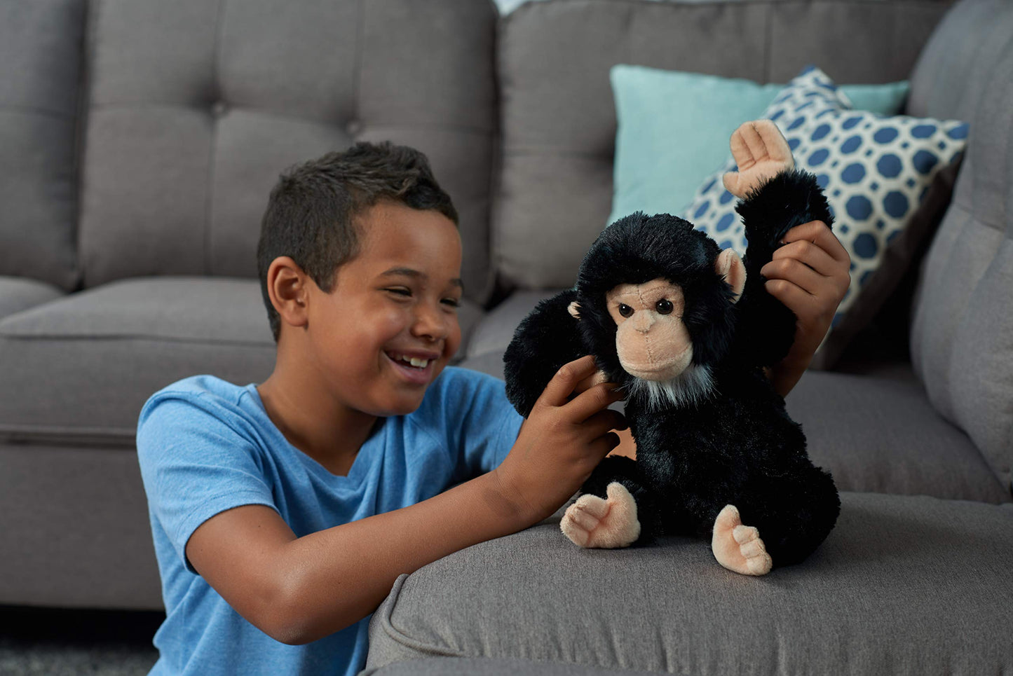 WILD REPUBLIC Chimp Stuffed Animal Plush Toy, 12" Multi, Model 16521, Made of Polyester