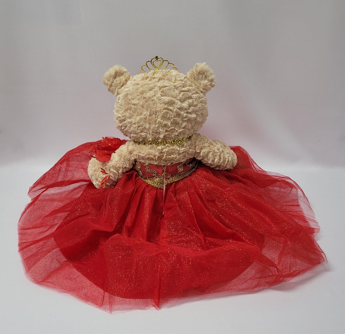 KINNEX COLLECTIONS SINCE 1997 20'' Quince Anos Quinceanera Last Doll Teddy Bear with Dress (Centerpiece) ~ ARC16832-14 (Red)