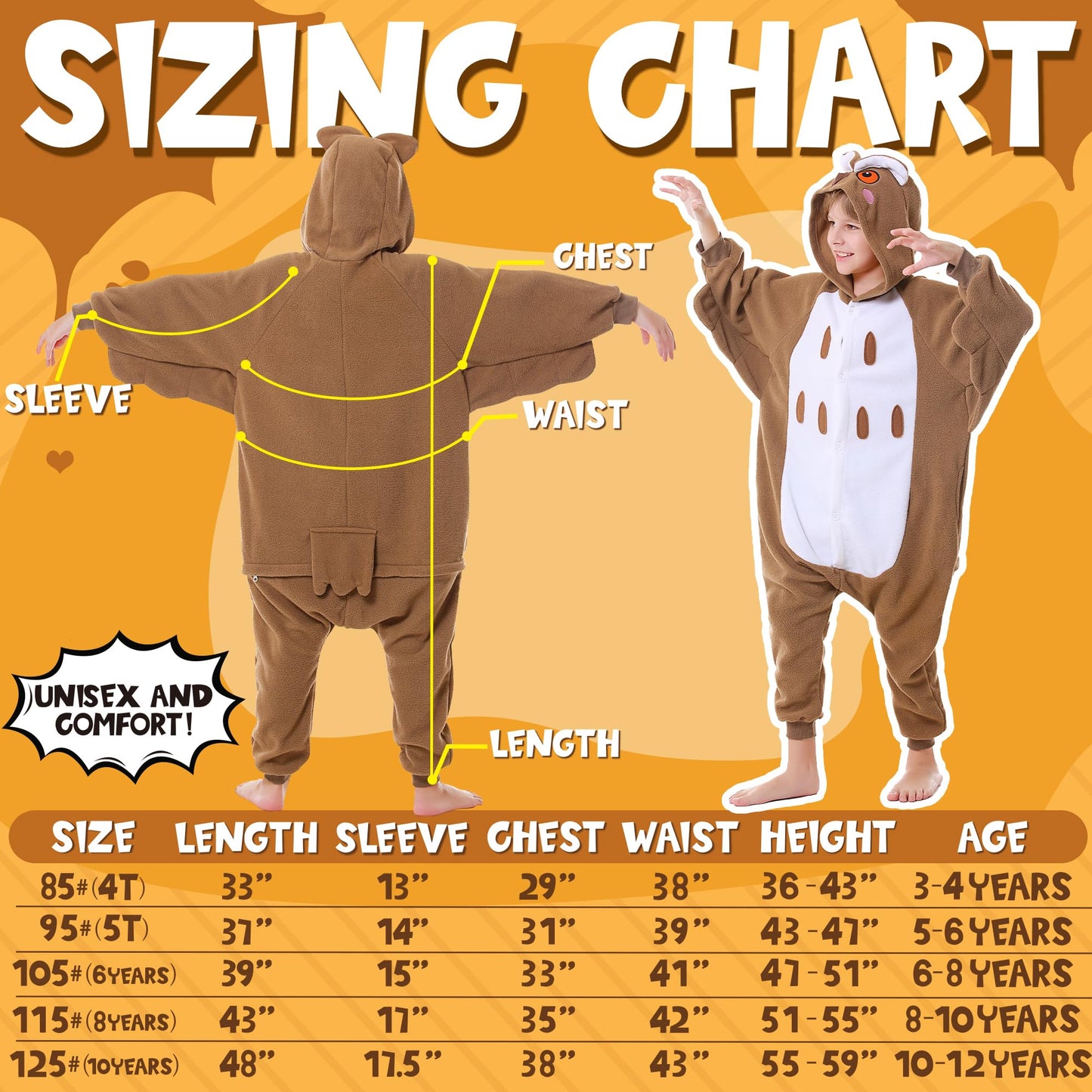 Canasour Kids Owl Onesie Christmas Halloween Costumes Anime Cosplay Animal One Piece Pajamas 10-12 Years Girls(10-12 Years, Owl Brown)