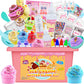 Mini Ice Cream Slime Kit For Girls, Fluffy Butter Slime Making Kit, Diy Slime Kit With 30+ Pieces For Ages 8-12, Fun Holiday Gif