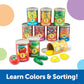 Learning Resources One To Ten Counting Cans - 65 Pieces, Ages 3+ Toddler Learning Toys, Preschool Pretend Play Toys, Supermarket