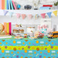 MotiMind 4 Pcs Mysterious Dog Party Supplies Christmas Cartoon Car Hippie Tablecloth Disposable Paw Table Cover Waterproof Daisy