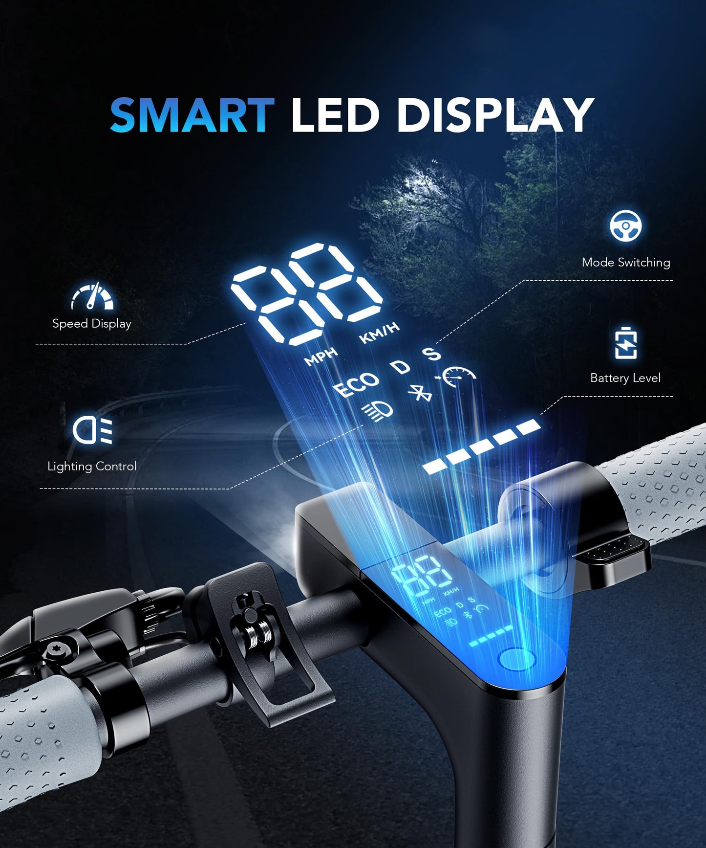 Electric Scooter 500W Motor 26 Miles Range Up To 18 Mph Dual Braking Hydraulic Shock Absorbers Portable Folding Electric Scooter
