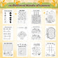 Thanksgiving Activity Books for Kids - Fall Themed Mini Games Coloring Book Set Bulk Mazes Word Search Word Scramble Games DIY B