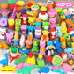 Arscniek 40 Pack Pencil Erasers For Kids Bulk Toys, Puzzle Animal Erasers 3D Mini Erasers Take Apart Food Erasers, Party Favors Desk Pets Classroom Prizes Treasure Box Stocking Stuffers For Kids