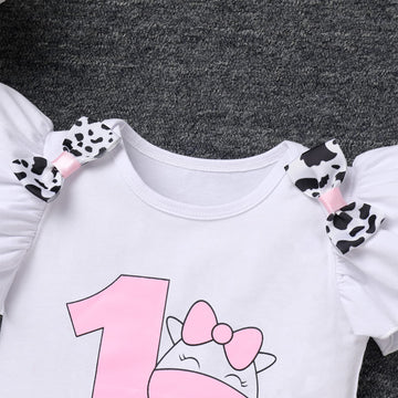 Farm Animals 1St Birthday Outfit Girls Baby Cake Smash Romper Tutu Skirt Headband First Cow Theme Farm Birthday Party Supplies Decorations Photo Shoot My 1St Rodeo Birthday Western Cowgirl White 1T