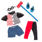 Harley Quinn Inspired Doll Outfit (7Pc Set)- Super Hero Clothes & Accessories Compatible W American Girl Doll- Includes Shirt, S