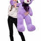 Morismos Giant Teddy Bear Stuffed Animals 4 Feet Purple Plush Toy For Girlfriend Kids Birthday (Purple, 47 Inches)