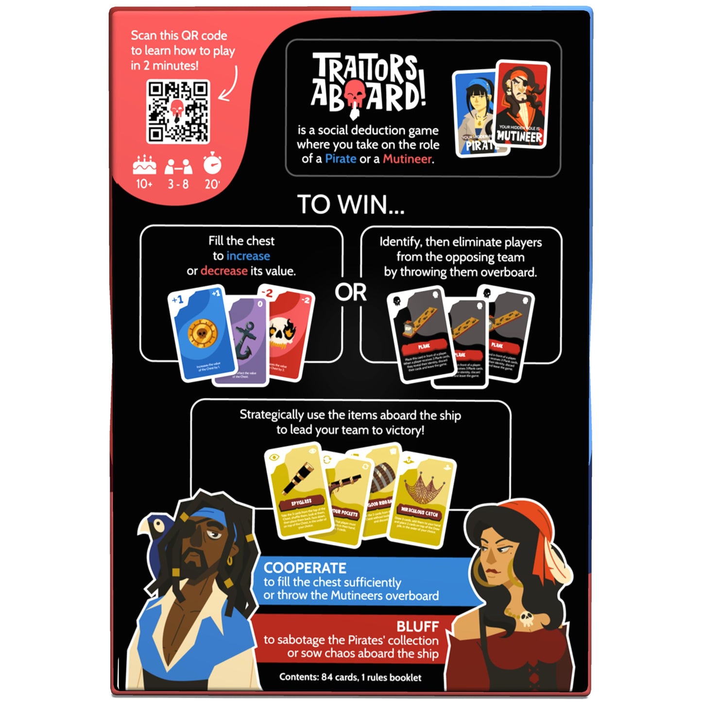SAVANA Traitors Aboard - Secret Identity Party Game for 3-8 Players, Ages 10+, Multicolor, Easy to Learn, Standard Size, Model TAB-ENG-01-MAN