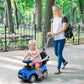 Olakids 4 In 1 Ride On Push Car, Toddlers Stroller Sliding Walking Toy With Horn, Music, Lights, Removable Guardrails And Handle, Underneath Storage, Baby Foot-To-Floor Walker For Boys Girls (Navy)