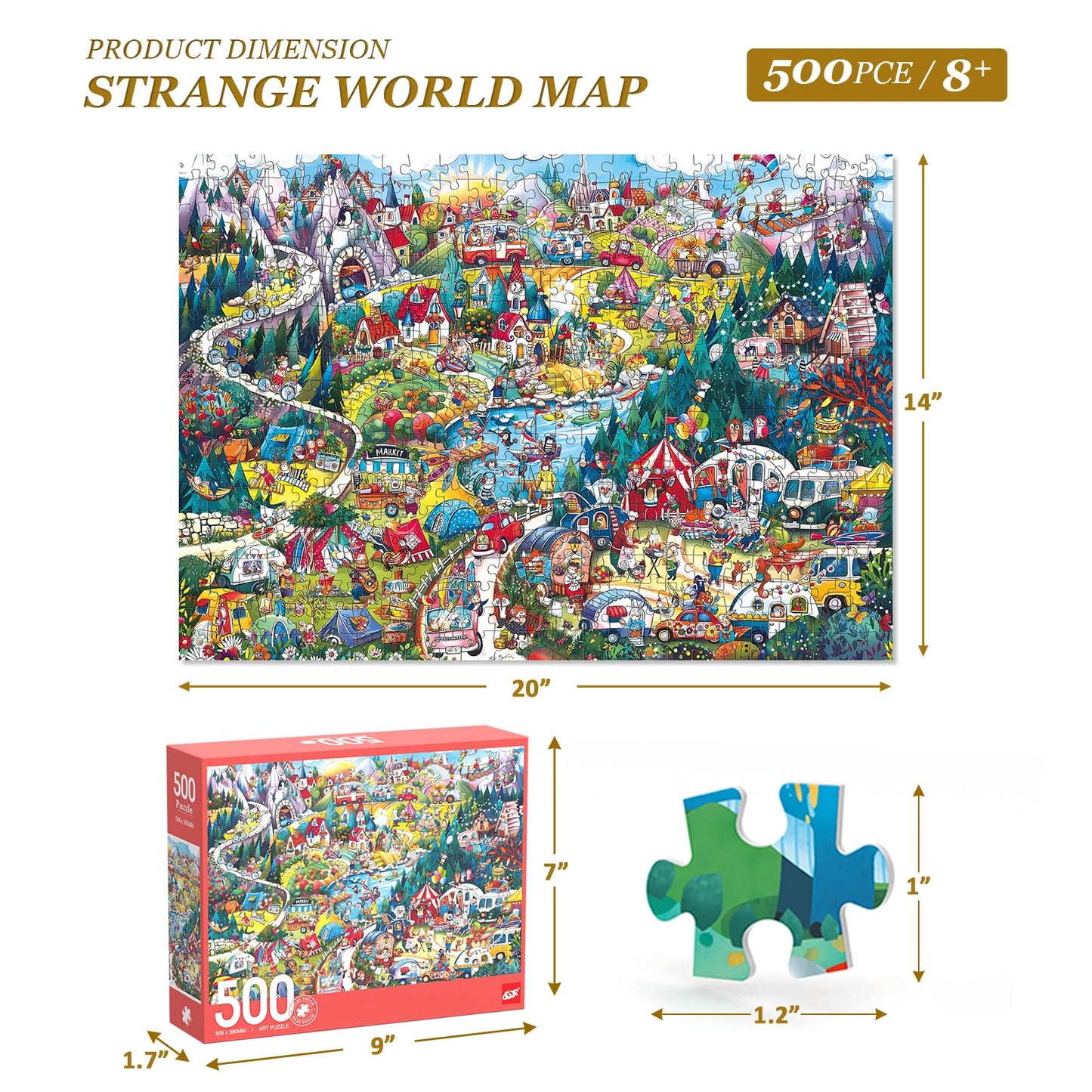 Elx 500 Piece Jigsaw Puzzle For Adults,The Animal Paradise Unique Difficult And Challenge Large Puzzle Game, Room Wall Decor (27