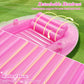 MoKo Inflatable Tanning Pool Lounge Float  Pool Floats mature-themed Boat with Ice Bar and Cup Holders  78 x 49 Large Suntan Tub Raft Floaties  Tanning Pool with Pillow for mature-themed Summer Water Party  Pink