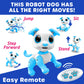 Robo Pets Robot Dog Toy For Girls And Boys - Remote Control Robot Toy Puppy With Leds, Sound Fx, Interactive Hand Motion Gestures, Stem Toy Program Treats, Dancing And Walking Rc Robot For Kids (Blue)