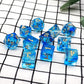 Haxtec 11 Piece Dice Set Extra D6 D20 Compatible with Dungeons and Dragons 5e RPG Games-Blue Cloud