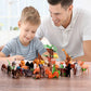 Baivyle Safari Animals Figures Toys-53 Piece Mini Realistic Wild Vinyl Plastic Farm Animal Toys Set, Animal Party Favors Zoo Animals Toys For Kids 3-5, Forest Animal Cake Toppers