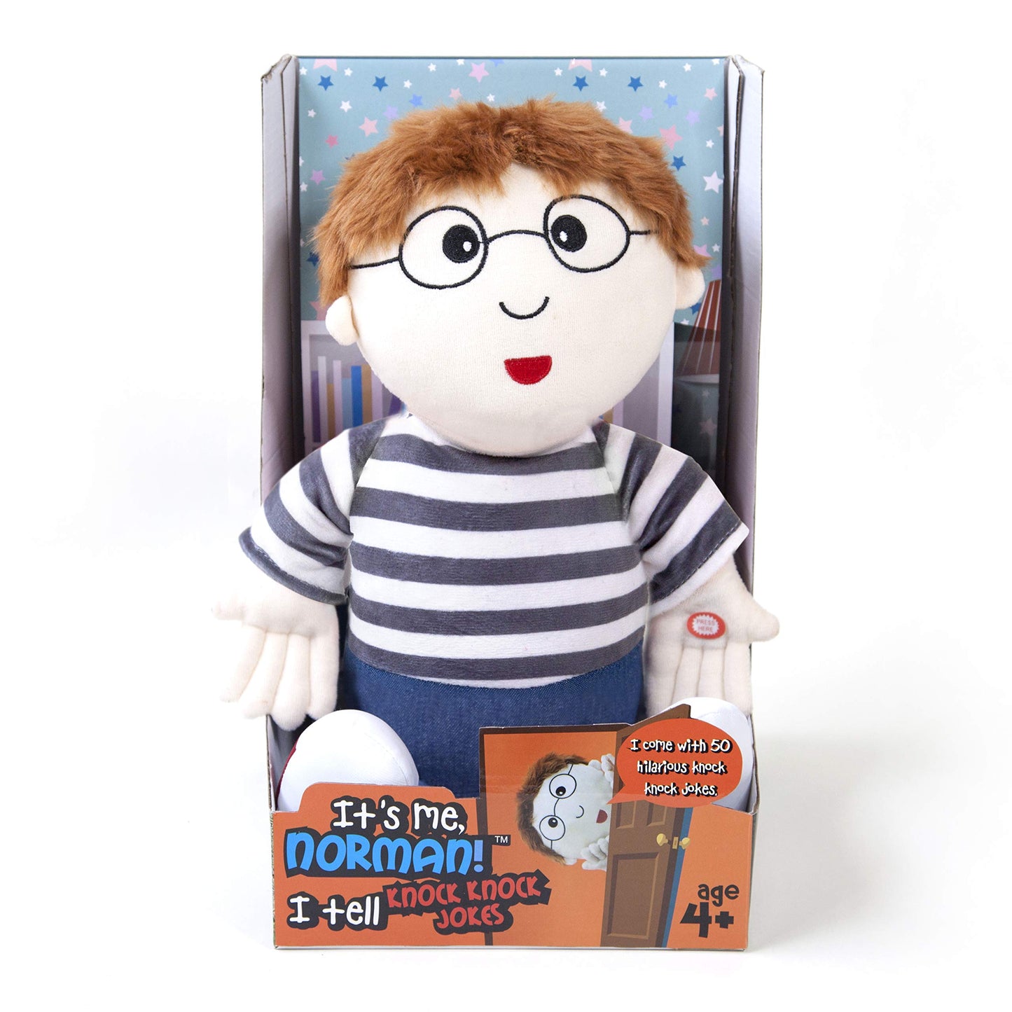 It'S Me Norman. I'M An Interactive 18'' Boy Doll That Tells Hilarious Knock Knock Jokes