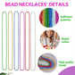 Biubumtu Mardi Gras Beads, 30Pcs Colorful Bead Necklace, 6 Kinds of 33'' Beaded Necklace Bulk Costume Stuff, Festival Parade Thr