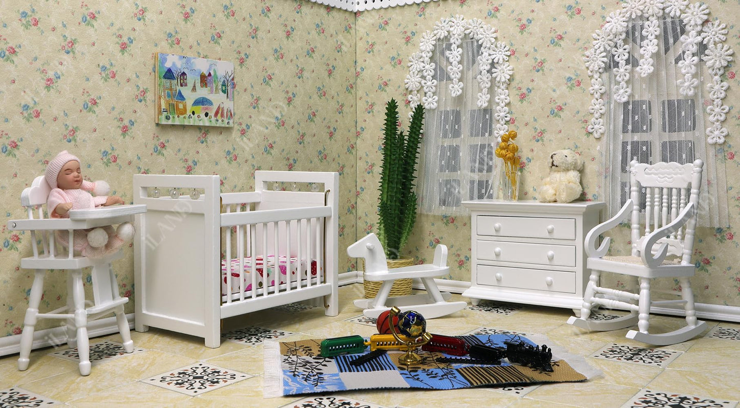 iLAND Originality Dollhouse Wallpaper 39 * 15.7 inch, Dollhouse Accessories on 1:12 Scale or 1:6 Scale (Rose Garden)