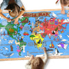 World Map Giant Coloring Poster - 31.5X 72 Inches - Versatile Classroom Wall D  Cor & Birthday Activity - World Map Poster Or Ta