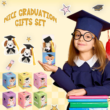 Trnayi 24 Set Mini Graduation Plush Dog With Graduation Gifts Box Graduation Stuffed Animal Keychain With Cap Gift Set For 2025