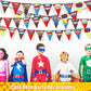 Breling Hero Birthday Party Banner Hero Birthday Party Decorations Hero Paper Pennant Banner Garland Decor for Kids Boys Birthda