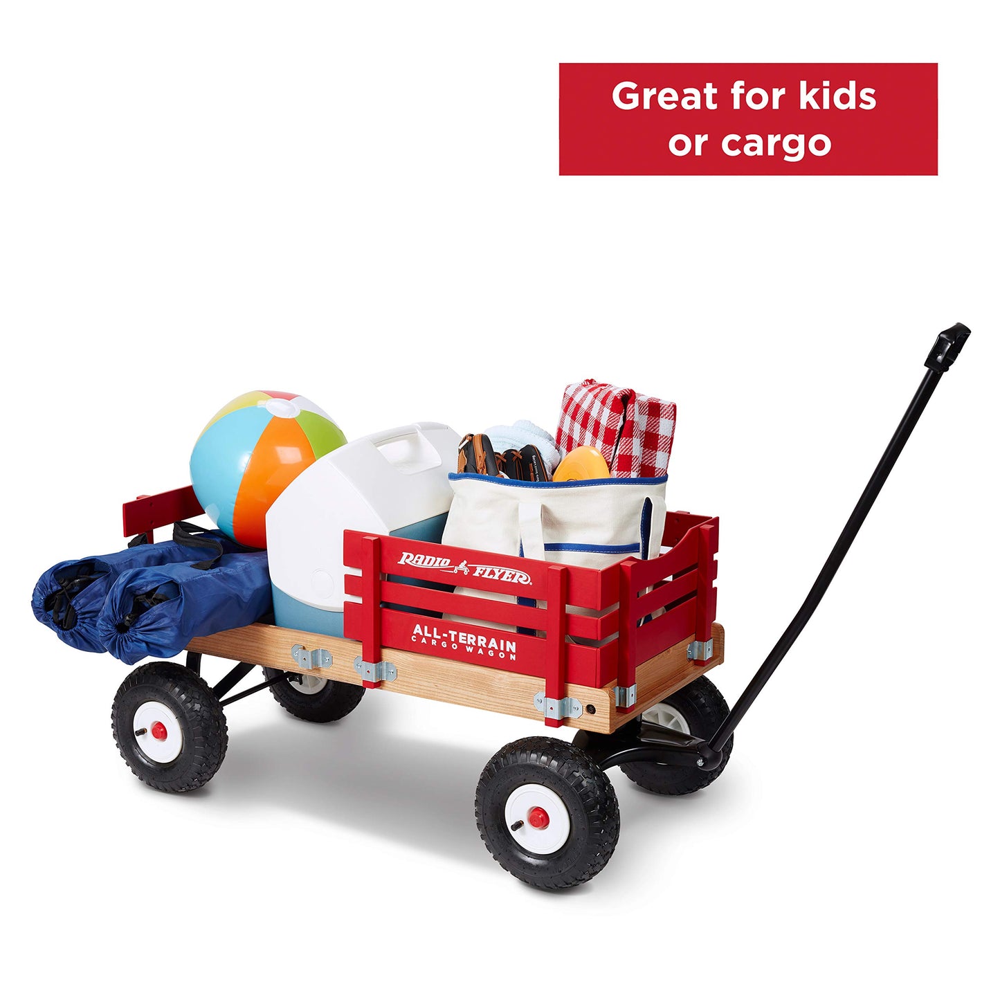 Radio Flyer All-Terrain Cargo Wagon For Kids, Garden And Cargo, Red Wagon For Ages 1.5+