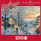Buffalo Games - Thomas Kinkade - 100Pc Kinkade - A Christmas Story - 100 Piece Jigsaw Puzzle For Families - Challenging Puzzle P