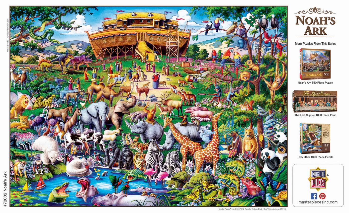 Masterpieces 1000 Piece Jigsaw Puzzle For Adults, Family, Or Youth - Noah'S Ark - 19.25''X26.75''